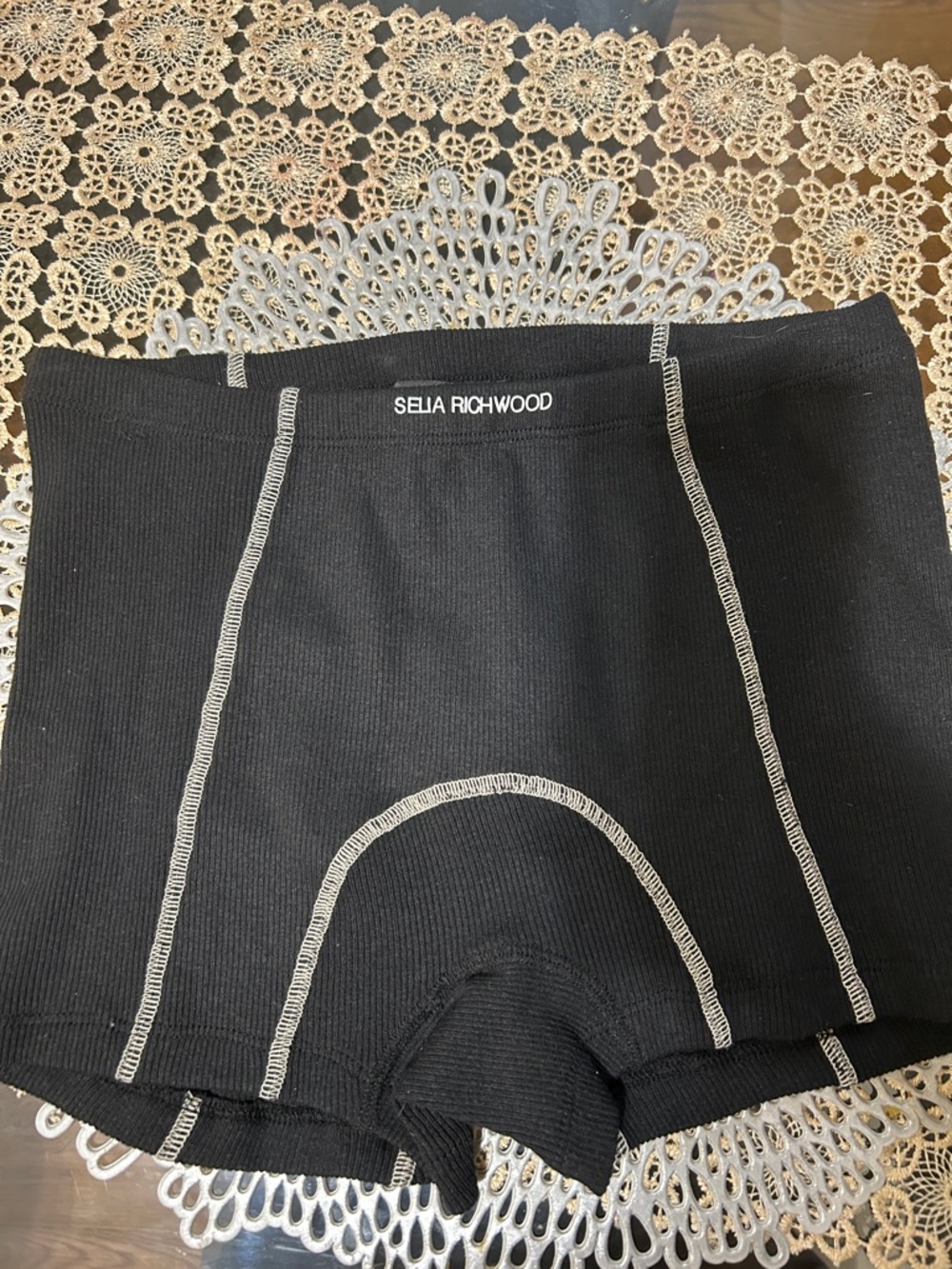 Men's Black Ribbed Boxer Briefs